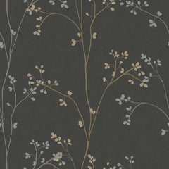 Blossom Stripe Black Peel & Stick Wallpaper by WallPops