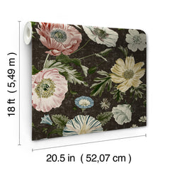 Vintage Poppy P&S Wallpaper dimensions