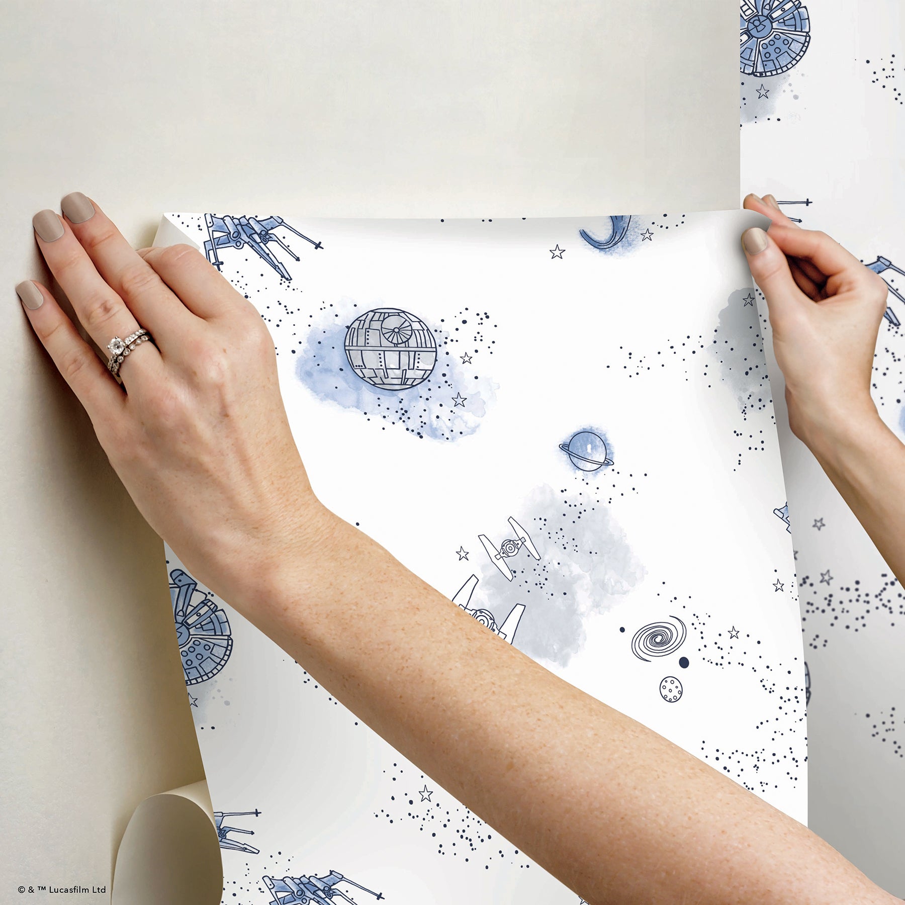RMK12815PL peel and stick wallpaper - how to stick