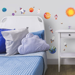 Outer Space Wall Decals in a room setting
