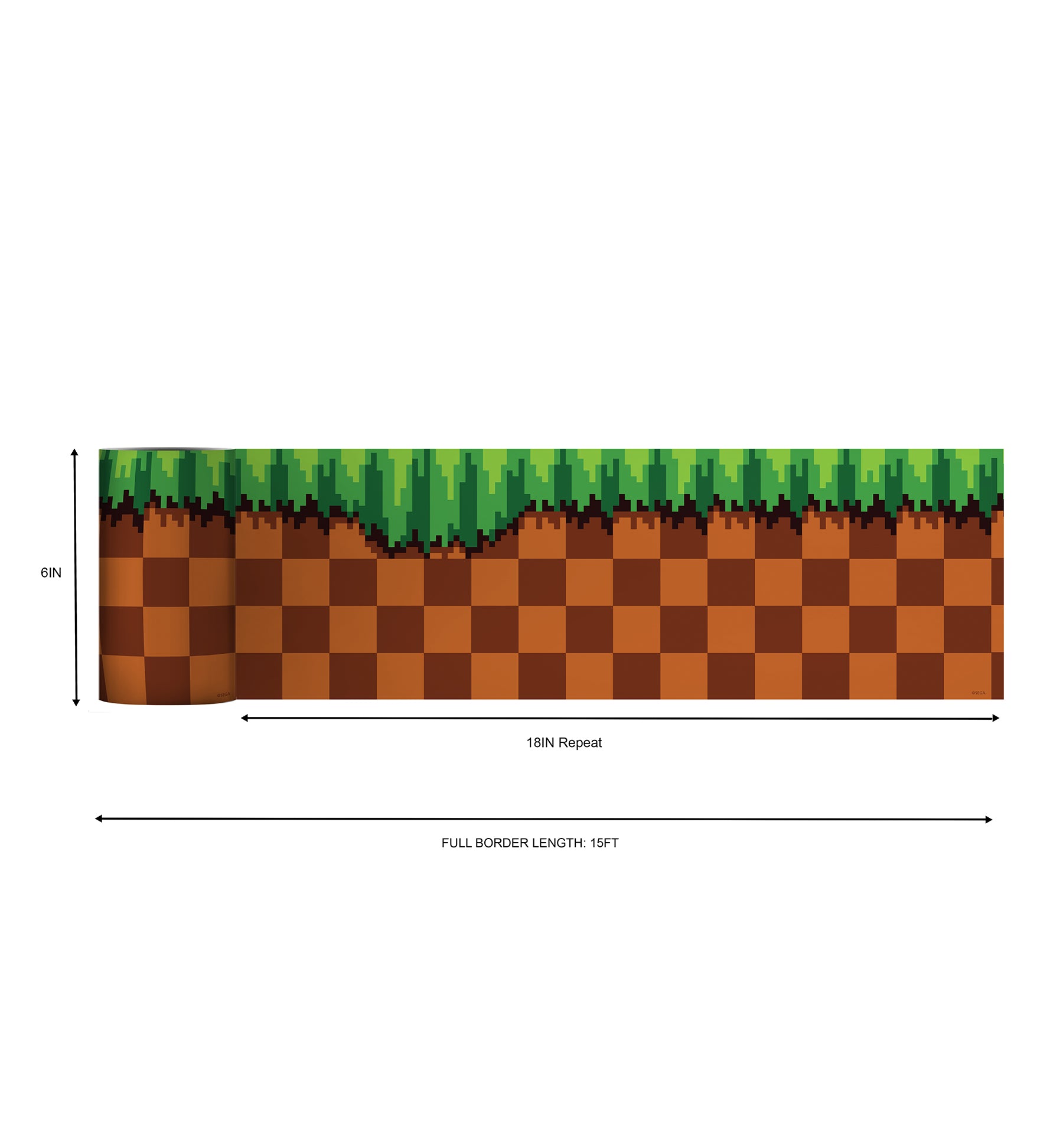 Sonic The Hedgehog Green Hill Borders by WallPops