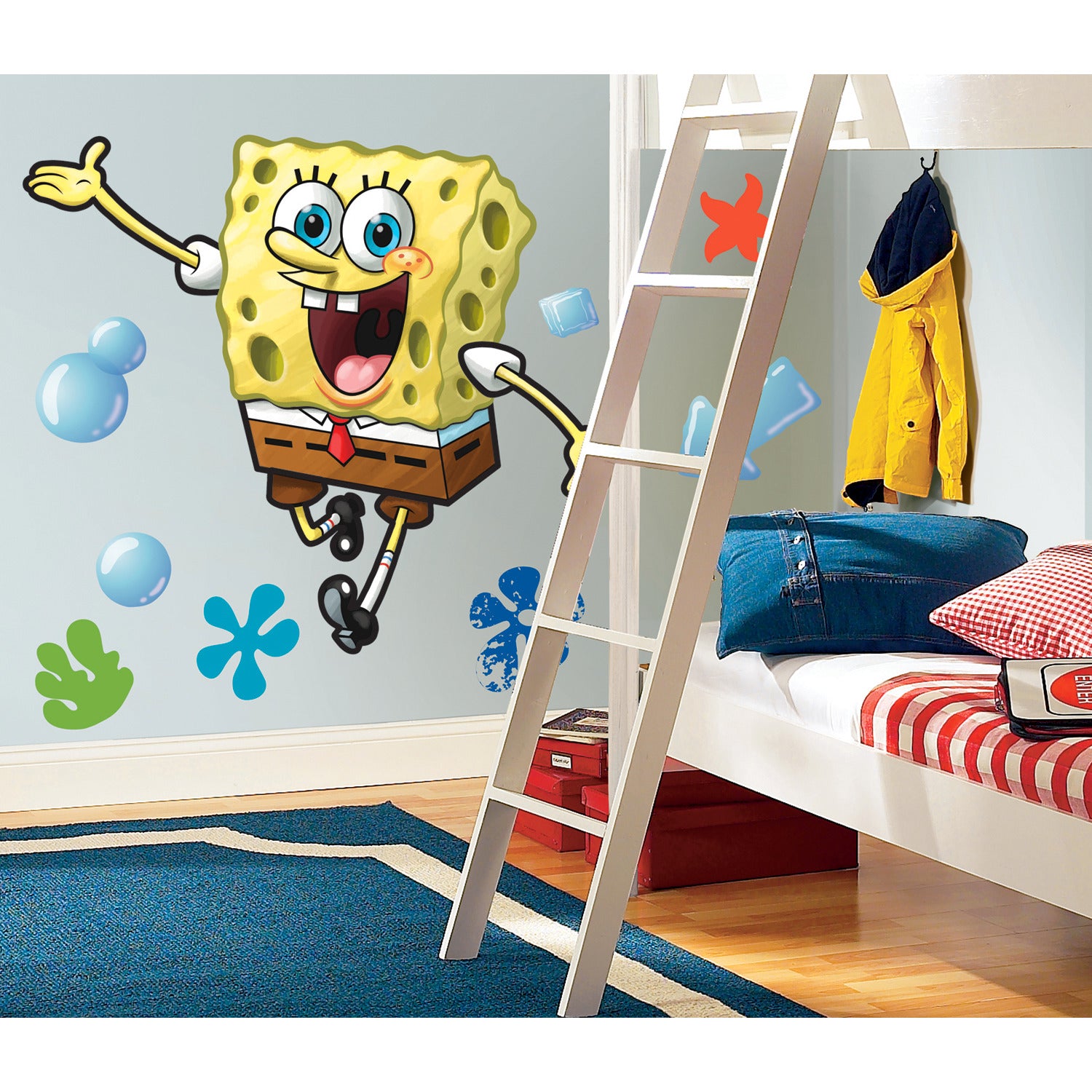 Spongebob Wall Decals in a room setting