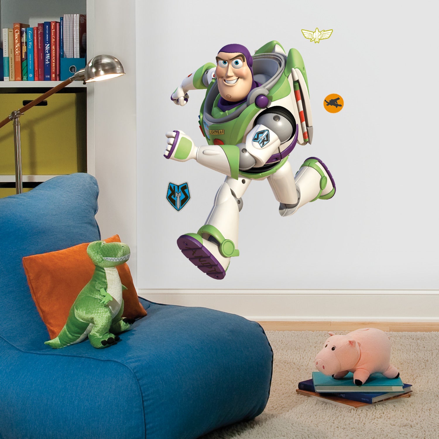 Toy Story Buzz Giant Wall Decals in a room setting
