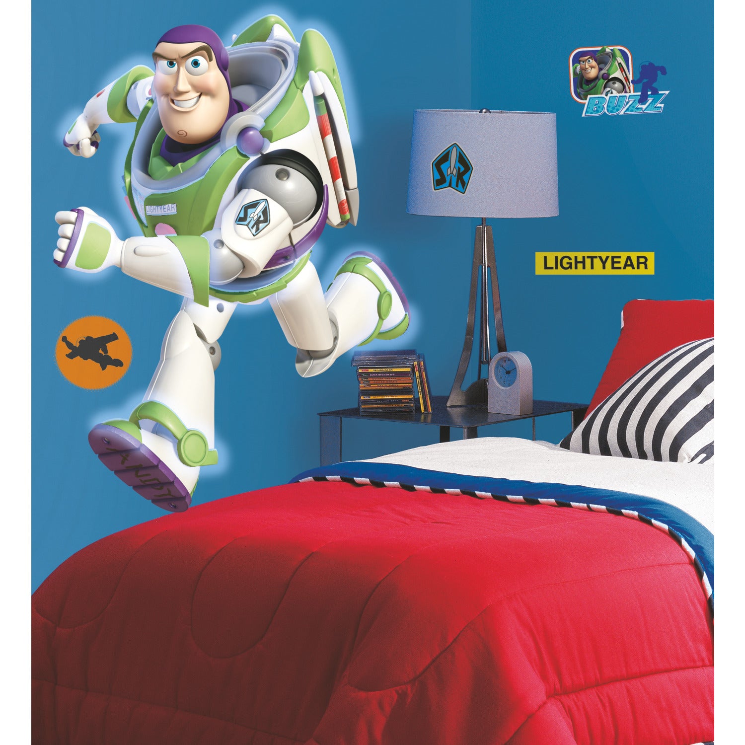 Toy Story Buzz Giant Wall Decals in a room setting