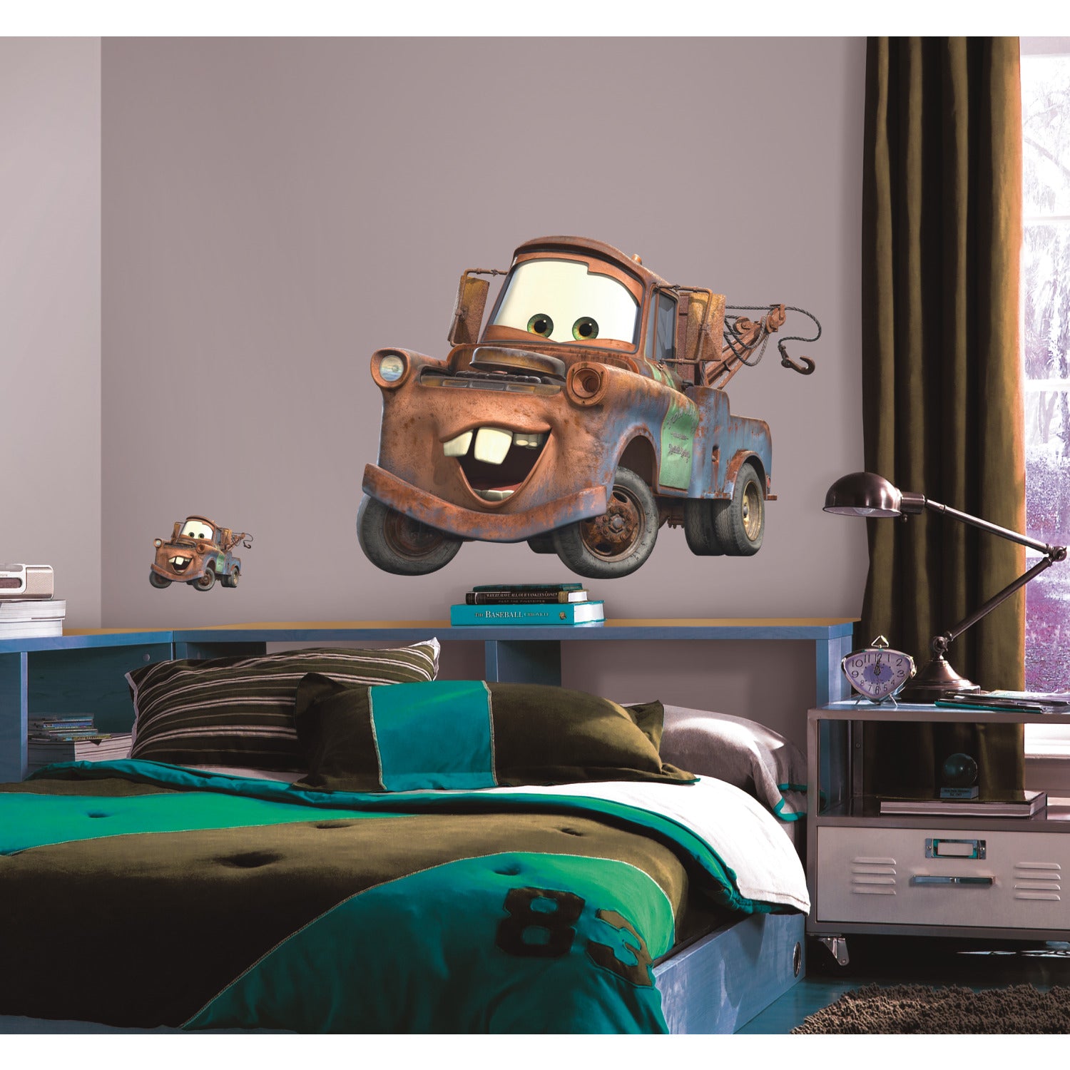 Cars Mater Wall Decals in a room setting