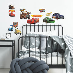 Cars Piston Cup Champs Wall Decals in a room setting