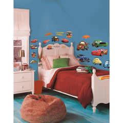 Cars Piston Cup Champs Wall Decals in a room setting
