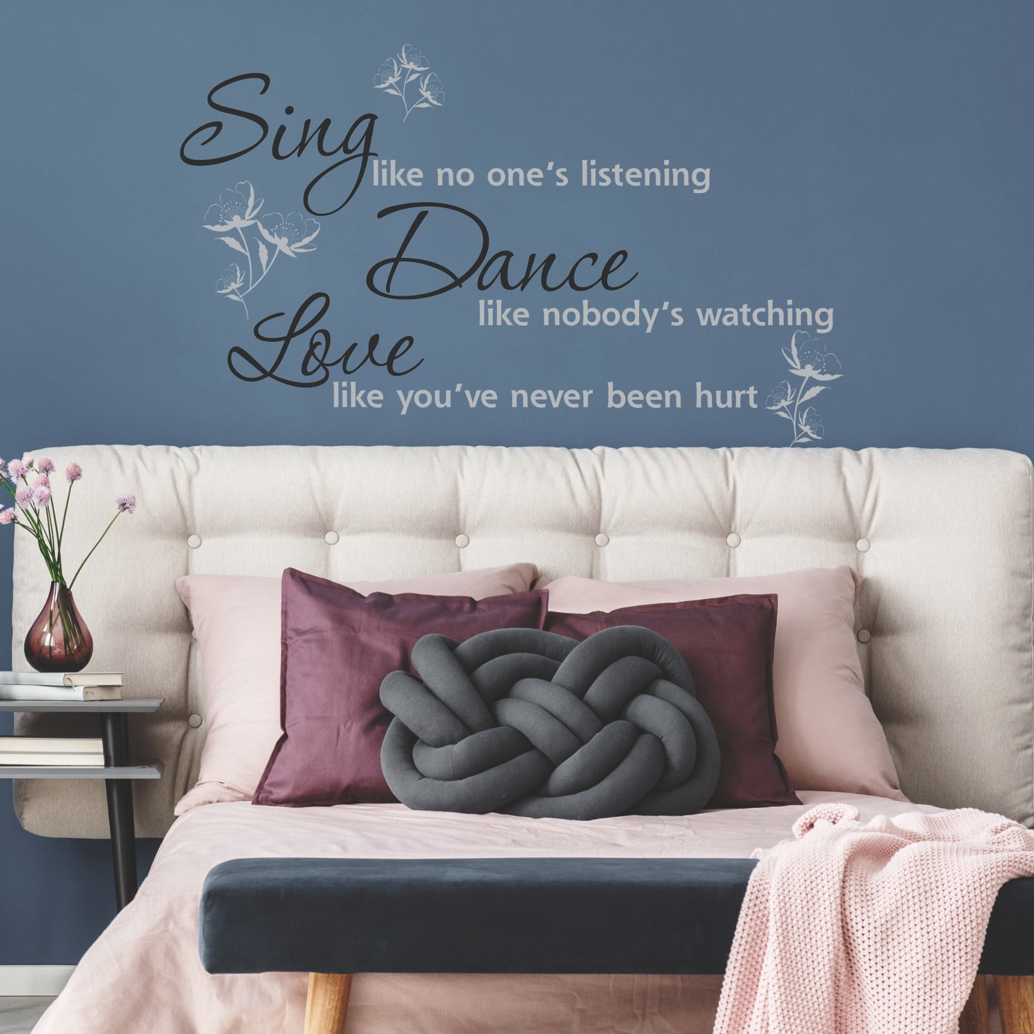 Dance, Sing, Love Wall Decals in a room setting
