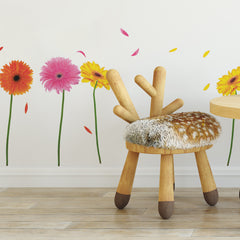 Small Gerber Daisies Wall Decals in a room setting