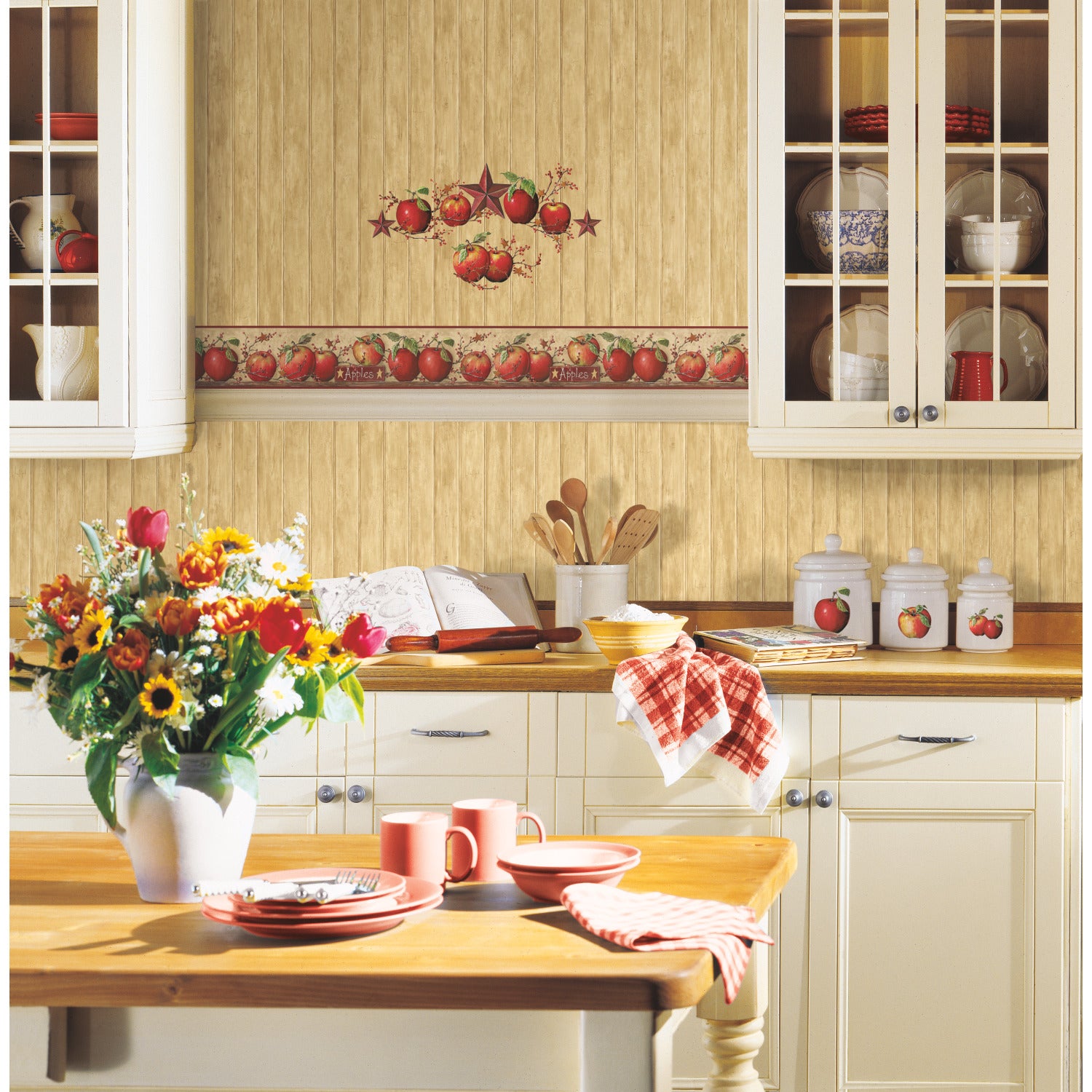 Country Apples Wall Decals in a room setting