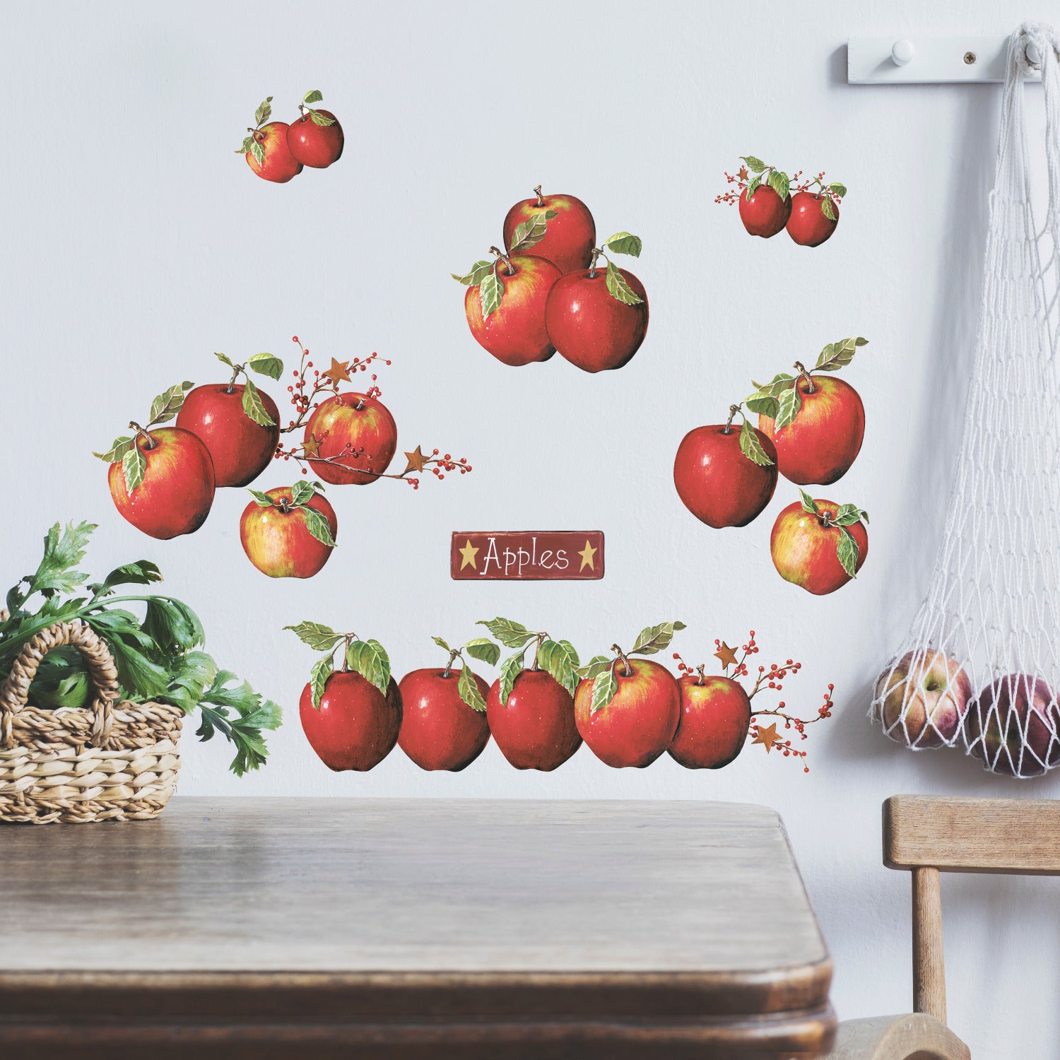 Country Apples Wall Decals in a room setting