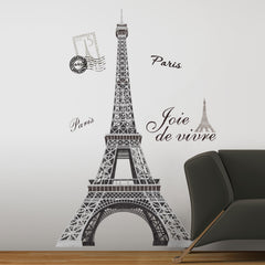 Eiffel Tower Wall Decals in a room setting