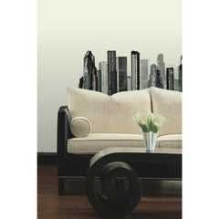 Cityscape Wall Decals in a room setting