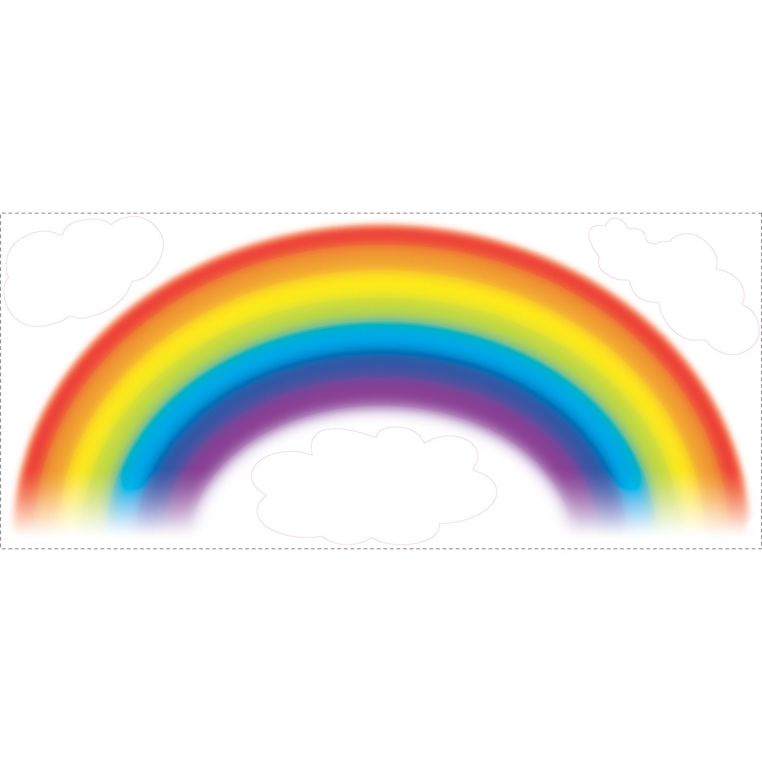 Over The Rainbow Wall Decals - assembled view