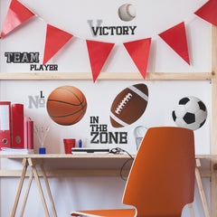 All Star Sports Saying Wall Decals in a room setting