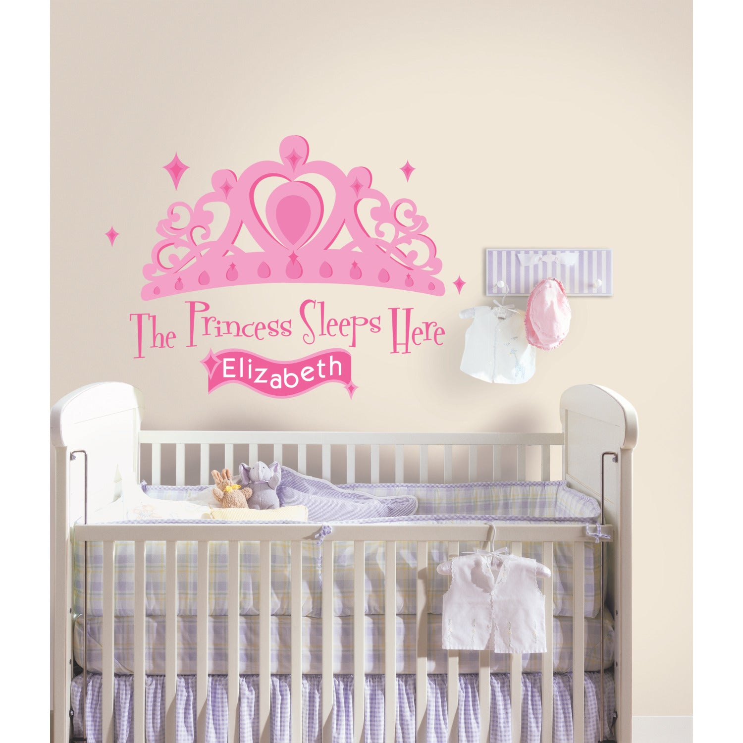 Princess Sleeps Here Wall Decals in a room setting
