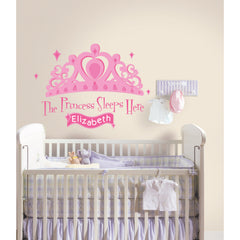 Princess Sleeps Here Wall Decals in a room setting