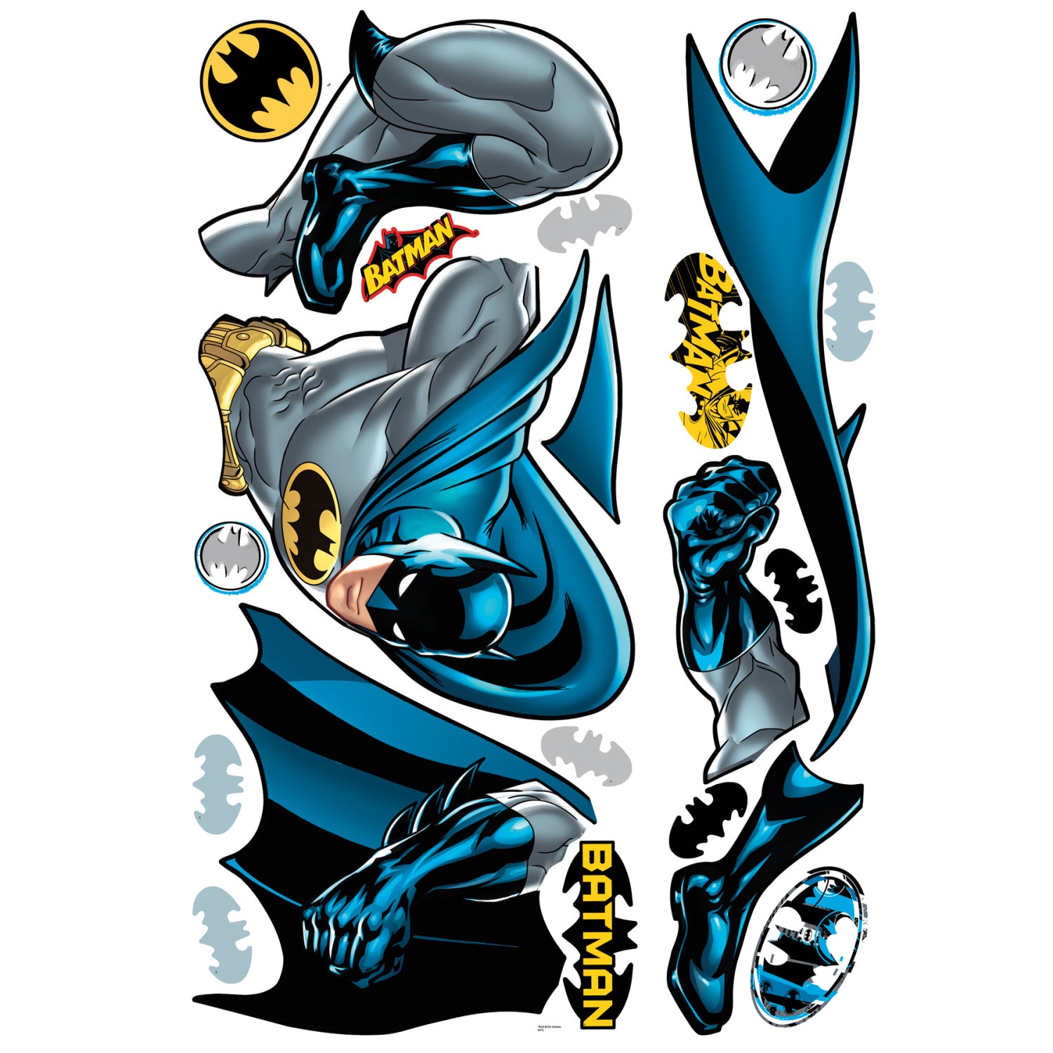 Batman Bold Justice Peel & Stick Giant Wall Decal - panels
