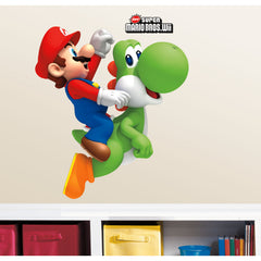 Nintendo Yoshi/Mario Giant Wall Decals in a room setting
