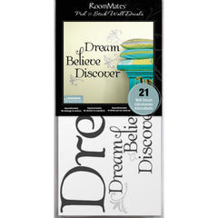 Dream Believe Discover Wall Decals - packaging
