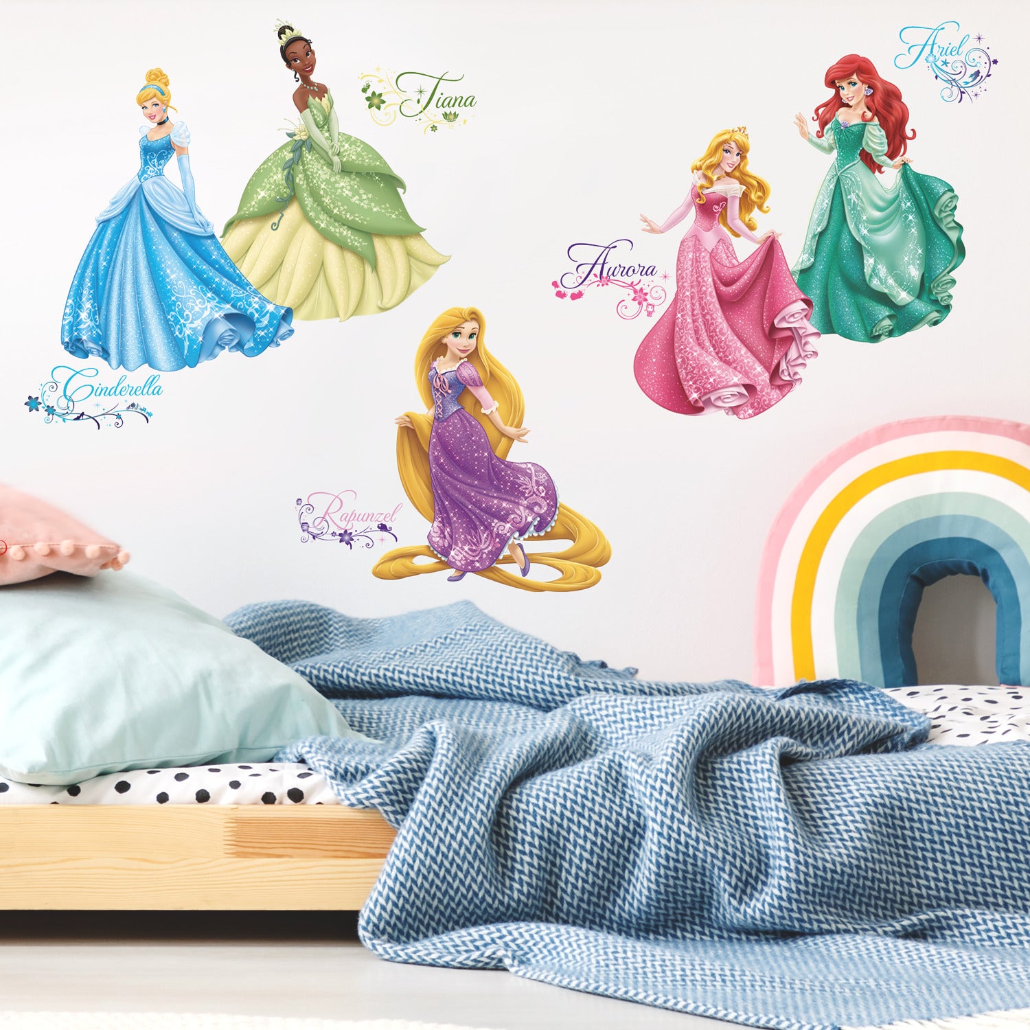 Disney Princess Royal Debut Wall Decals in a room setting