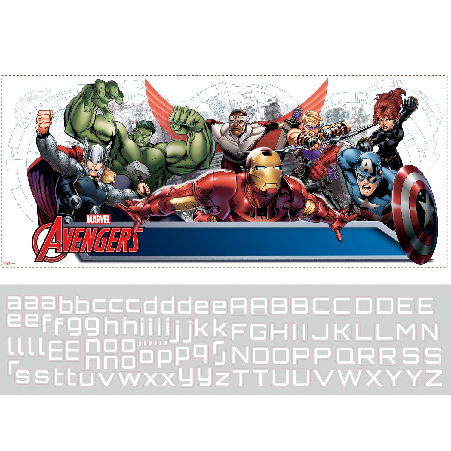 Avengers Assemble Personalization Headboard Wall Decals by WallPops