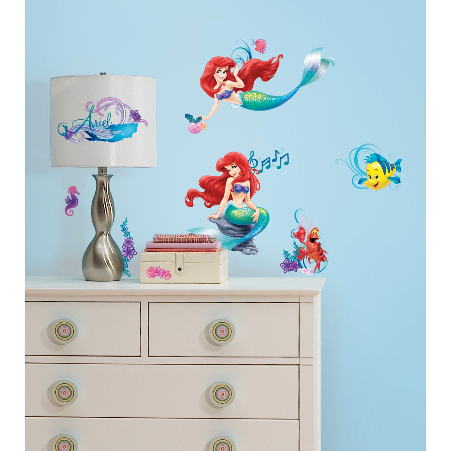 The Little Mermaid Wall Decals in a room setting
