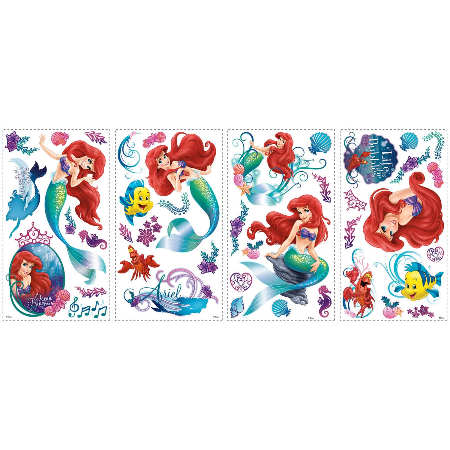The Little Mermaid Wall Decals - panels