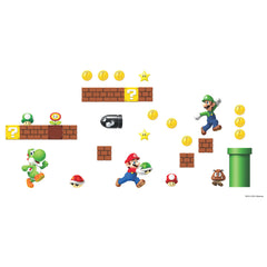 Nintendo Super Mario Build A Scene Wall Decals - panels