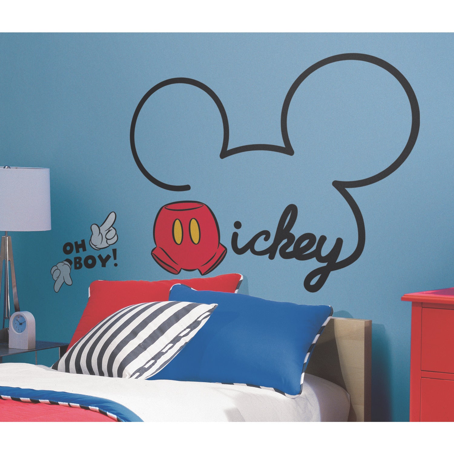 Mickey Mouse - All About Mickey Giant Wall Decals in a room setting