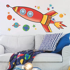 Rocket Giant Wall Decals in a room setting