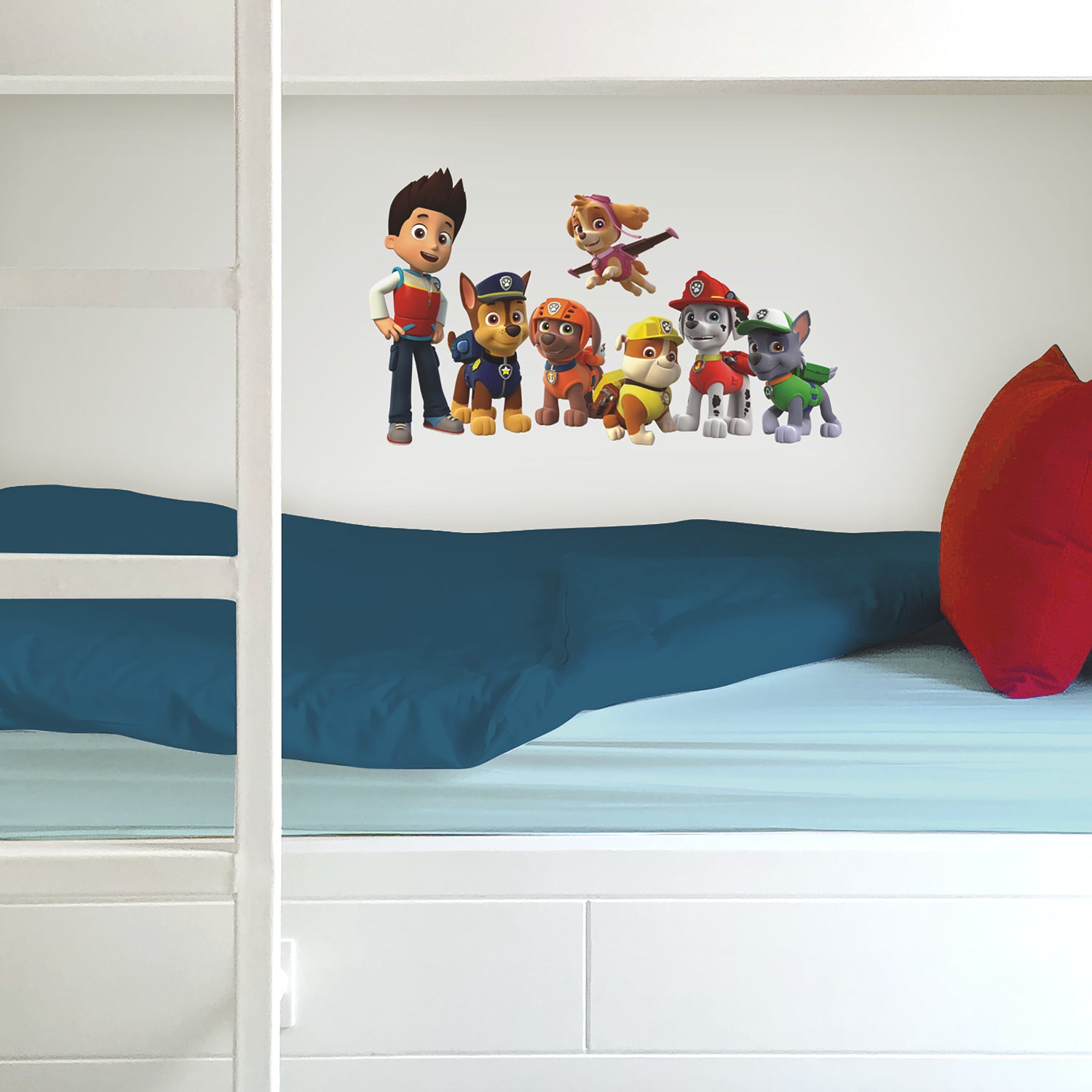 Paw Patrol Wall Decals in a room setting