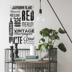 Wine Lovers Wall Decals in a room setting