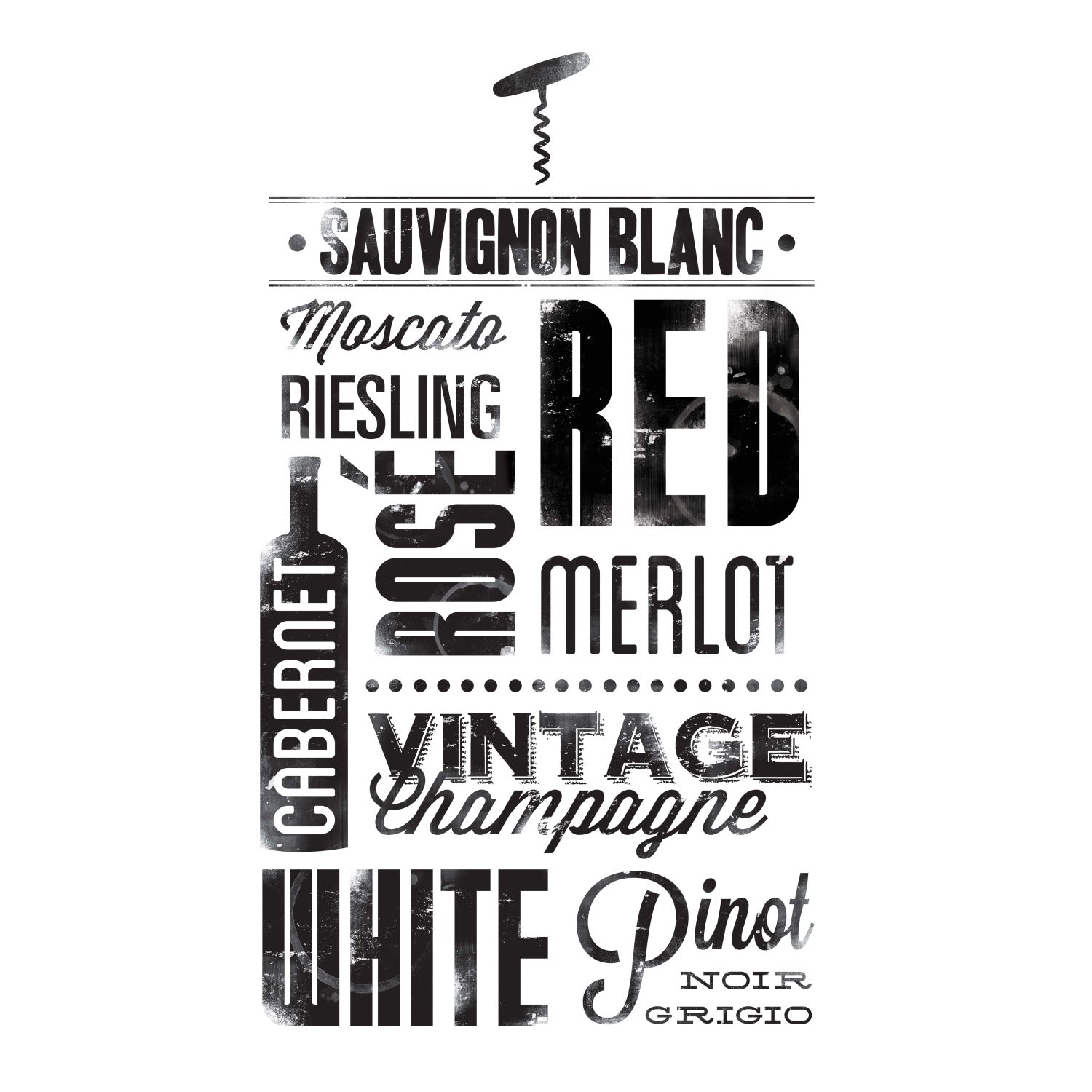 Wine Lovers Wall Decals - panels