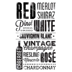 Wine Lovers Wall Decals - assembled view