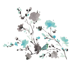Blossom Watercolor Bird Branch Wall Decals by WallPops
