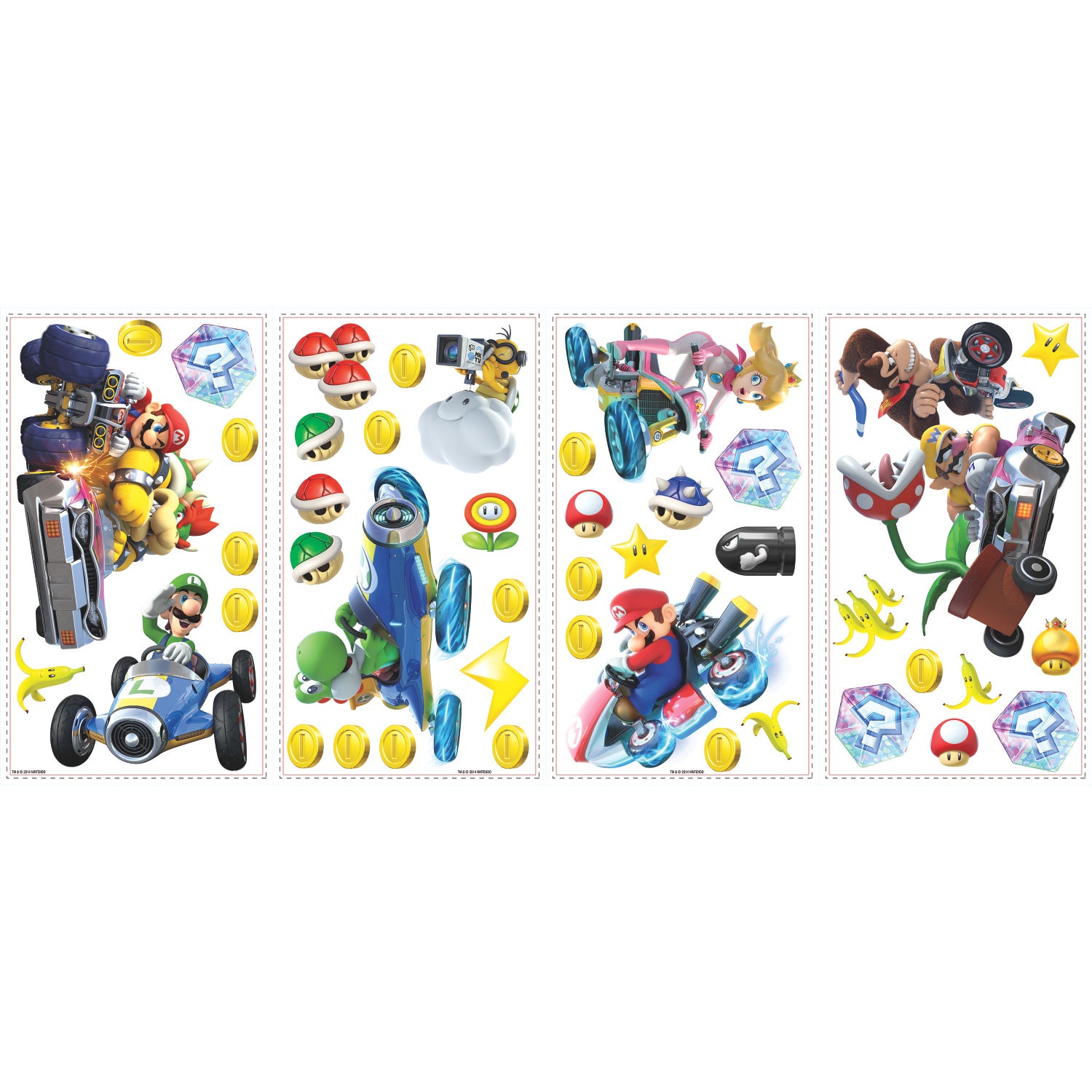 Nintendo Mario Kart 8 Wall Decals - panels