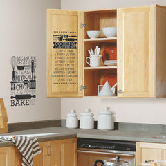 Cooking Conversions Wall Decals in a room setting