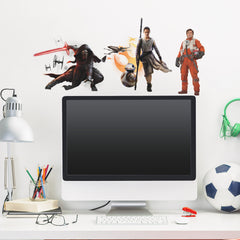 Star Wars The Force Awakens Ep VII Ensemble Cast Wall Decals in a room setting