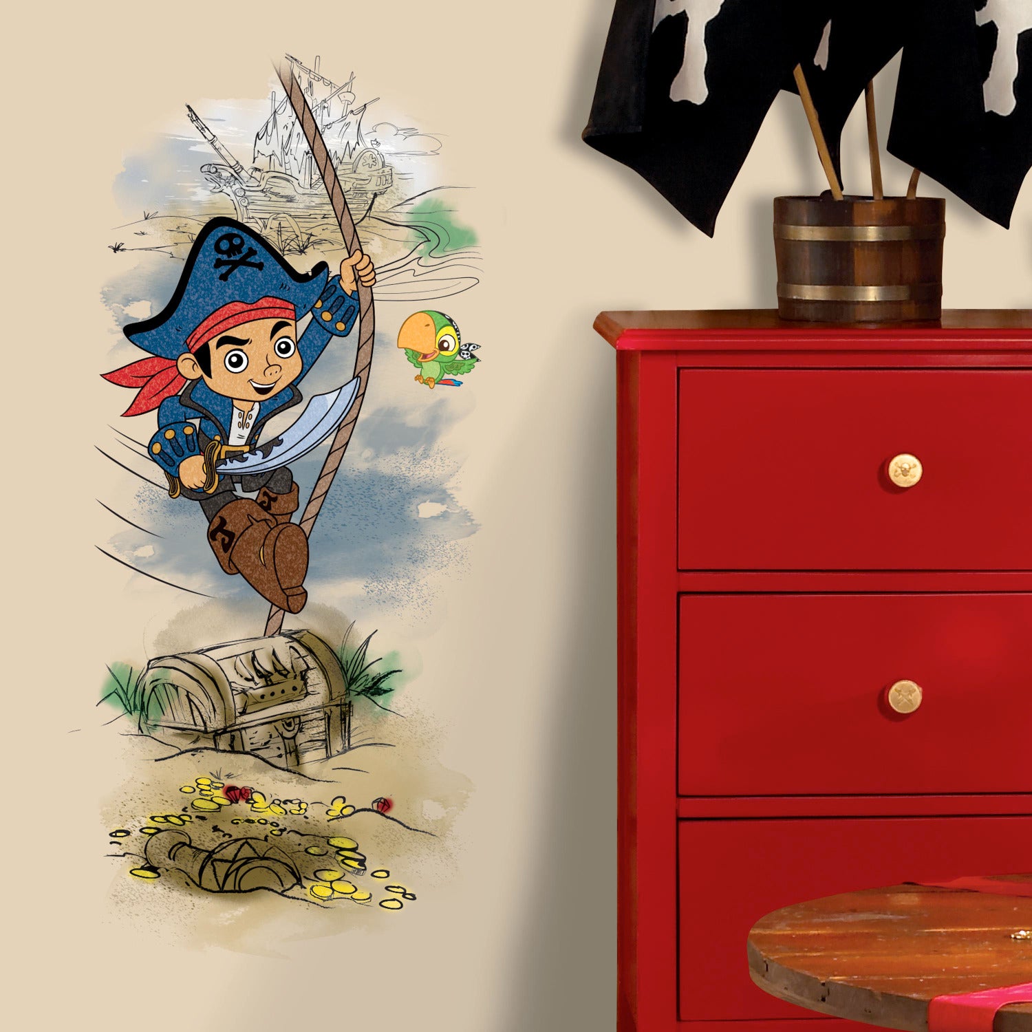 Jake & The Never Land Pirates Captain Jake & the Never Land Pirate Treasure Giant Wall Decal