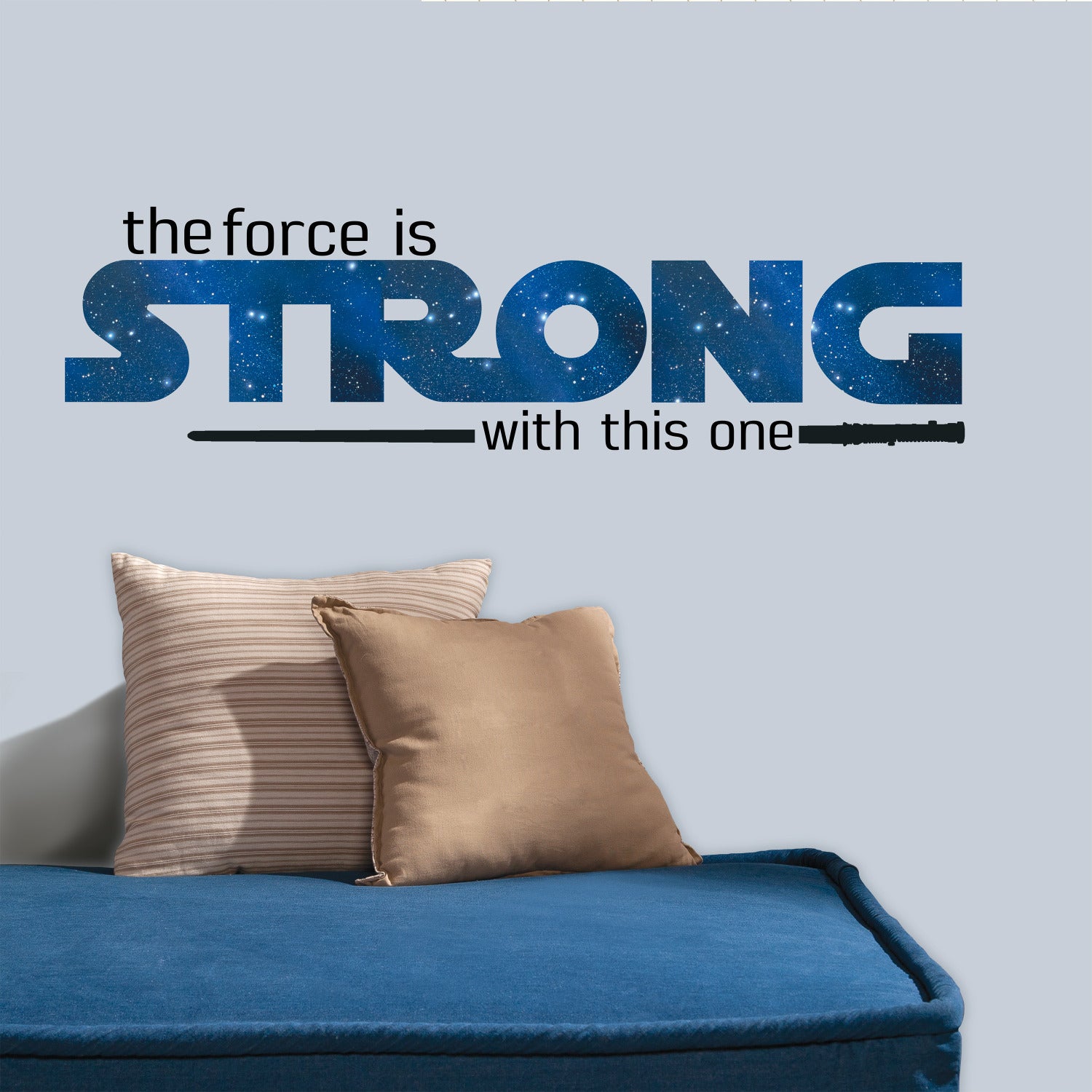 Star Wars Classic The Force Is Strong Wall Decals in a room setting
