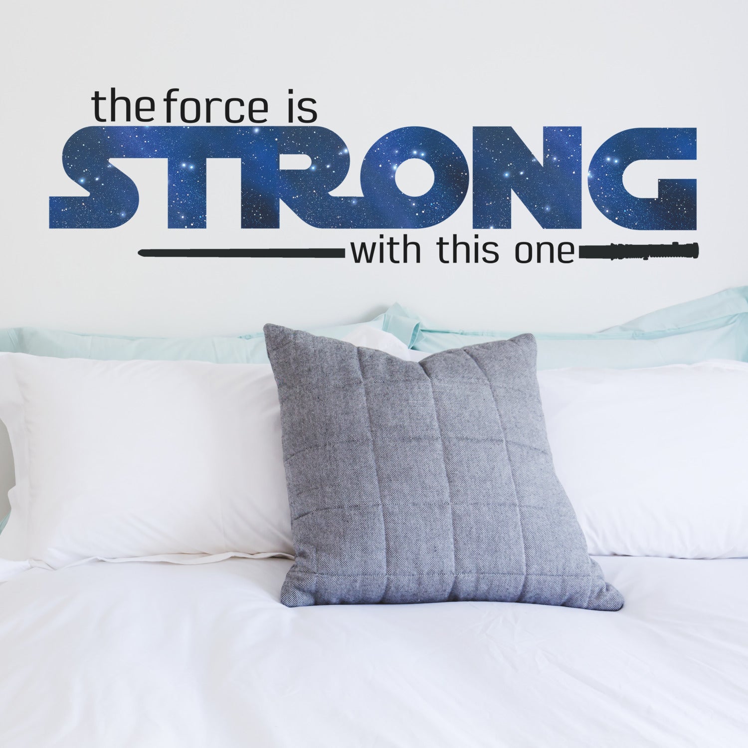 Star Wars Classic The Force Is Strong Wall Decals in a room setting