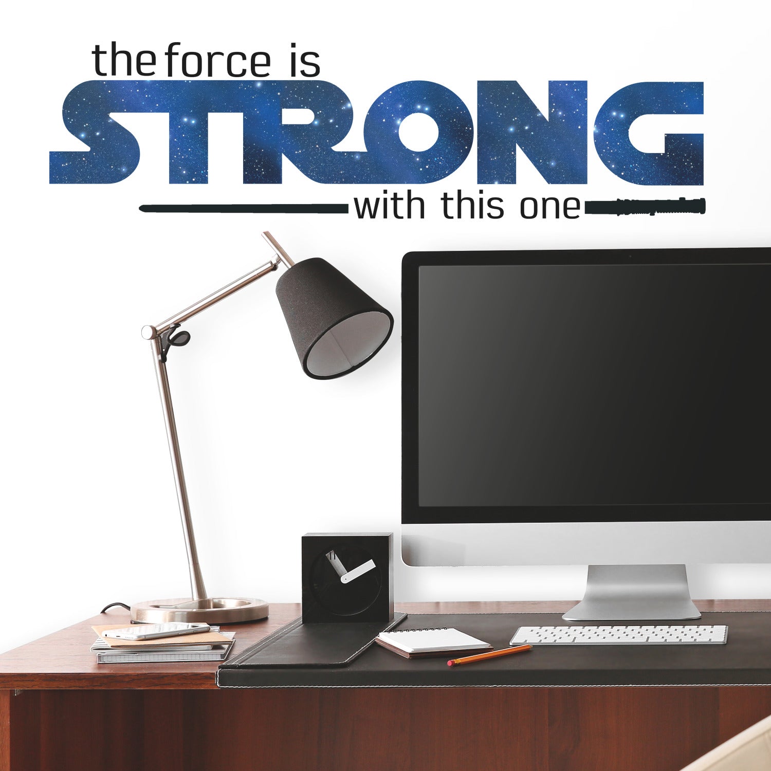 Star Wars Classic The Force Is Strong Wall Decals in a room setting