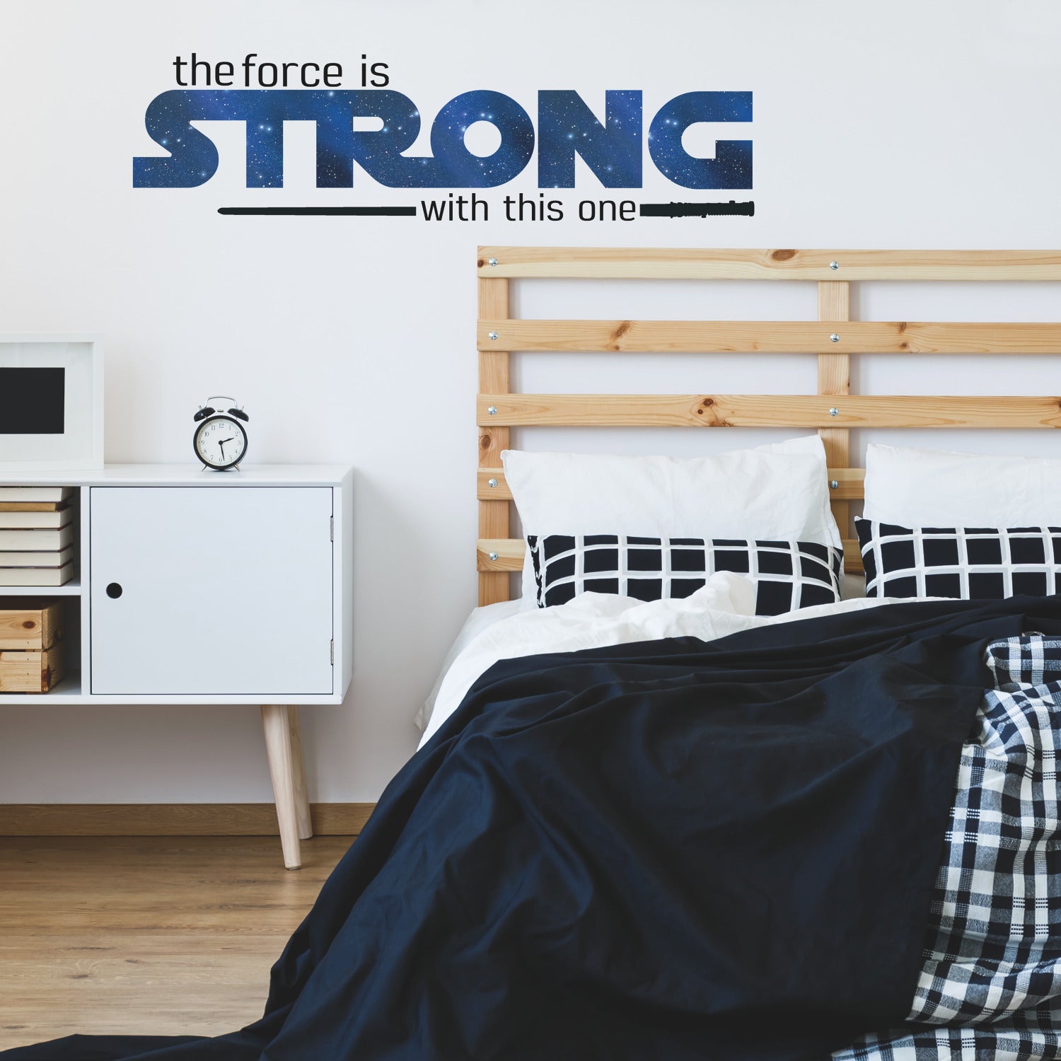 Star Wars Classic The Force Is Strong Wall Decals in a room setting