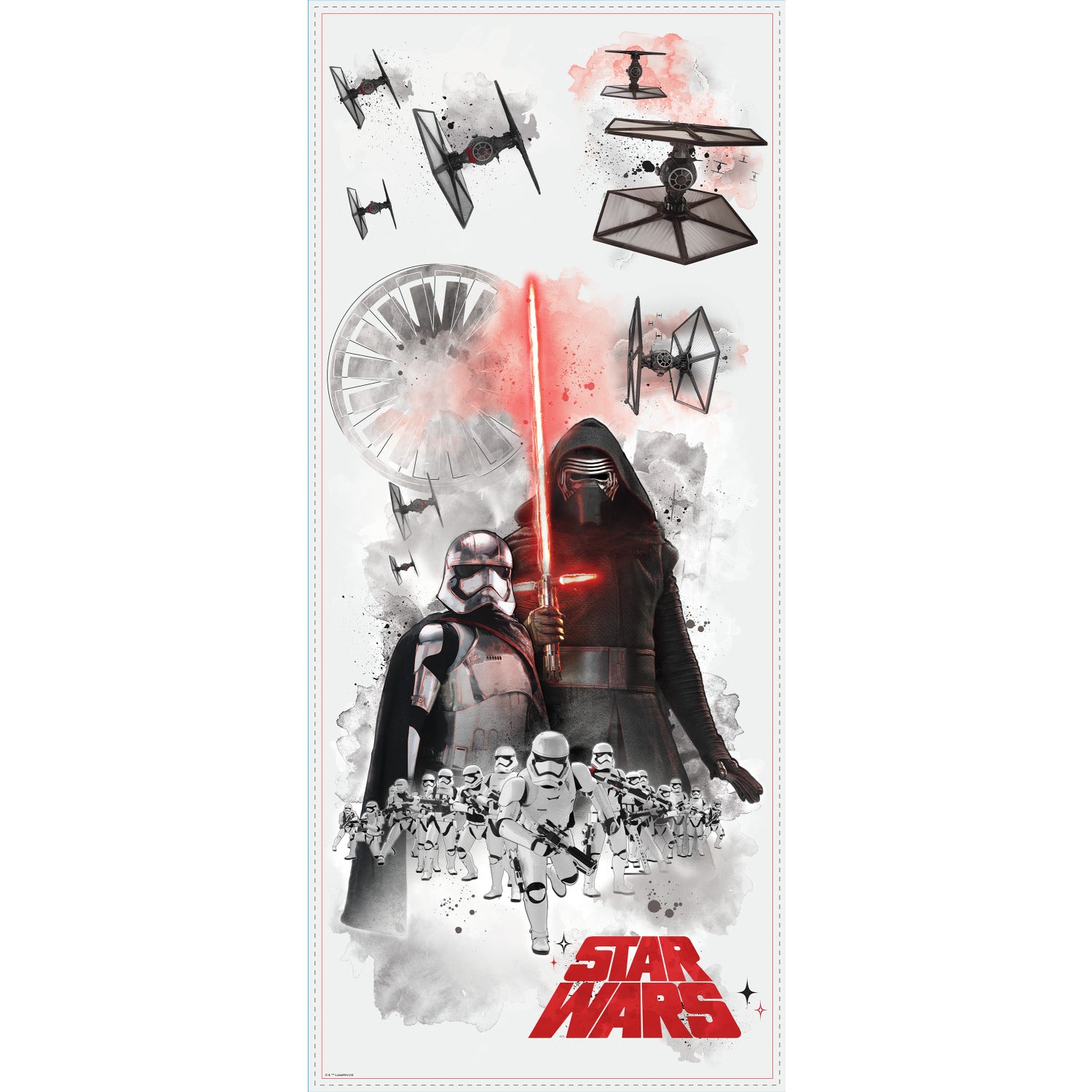 Star Wars The Force Awakens Ep VII Villians Burst Wall Decals by WallPops