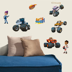 Blaze & The Monster Machines Wall Decals in a room setting