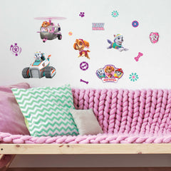 Paw Patrol Girl Pups Wall Decals in a room setting
