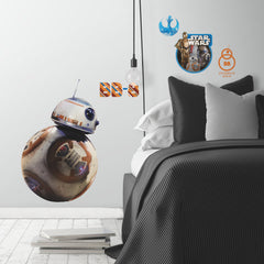 Star Wars The Force Awakens Ep VII Bb8 Wall Decals in a room setting