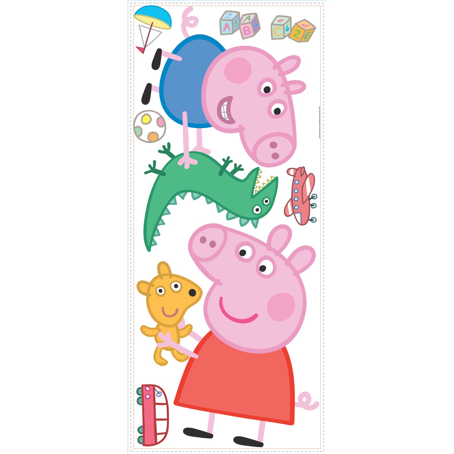 Peppa The Pig Peppa/George Playtime Giant Wall Decals by WallPops