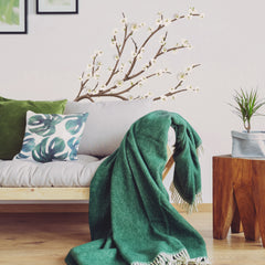 White Blossom Branch Giant with Flower Wall Decals in a room setting
